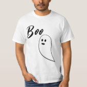 Ghost Halloween zwart wit boek T-shirt (Voorkant)