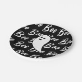 Ghost Halloween zwart-wit boek tekstpatroon Papieren Bordje (Gekanteld)