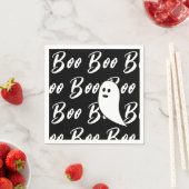 Ghost Halloween zwart-wit boo patroon Servet (Insitu)