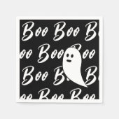 Ghost Halloween zwart-wit boo patroon Servet (Voorkant)