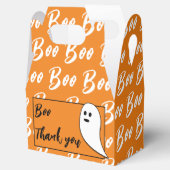 Ghost Halloween zwart wit oranje boo Dank je Bedankdoosjes (Geopend)