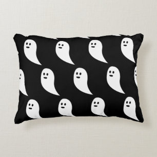 Ghost Halloween zwart wit schattig patroon Accent Kussen