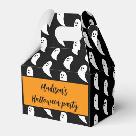 Ghost Halloween zwart wit schattig patroon Bedankdoosjes