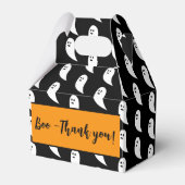 Ghost Halloween zwart wit schattig patroon Bedankdoosjes (Voorkant Zijde)