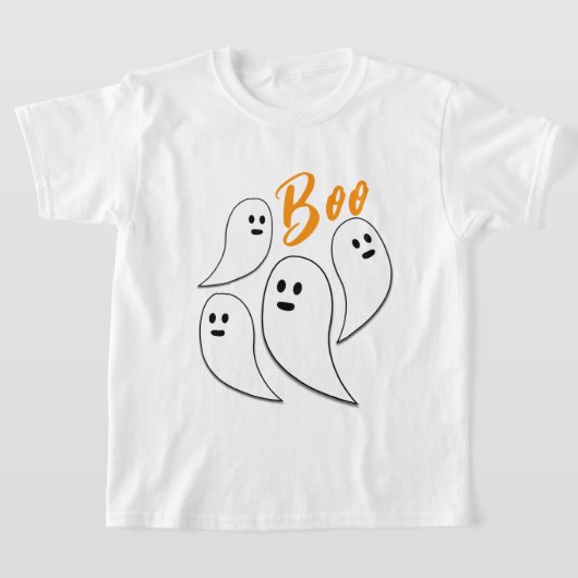 Ghost Halloween zwart wit schattig patroon Boo T-shirt (Laagn)