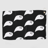Ghost Halloween zwart wit schattig patroon Golfhanddoek (Horizontaal)