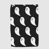 Ghost Halloween zwart wit schattig patroon Golfhanddoek (Voorkant)
