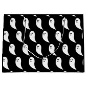 Ghost Halloween zwart wit schattig patroon Groot Cadeauzakje (Voorkant)