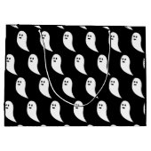 Ghost Halloween zwart wit schattig patroon Groot Cadeauzakje (Achterkant)