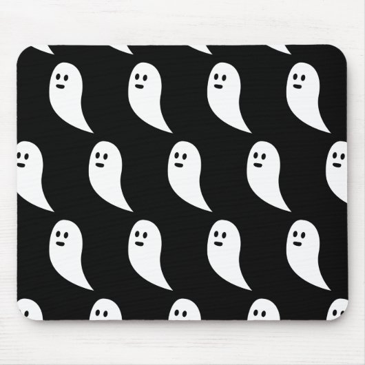 Ghost Halloween zwart wit schattig patroon Muismat (Voorkant)