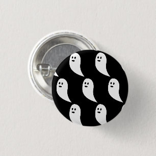 Ghost Halloween zwart wit schattig patroon Ronde Button 3,2 Cm