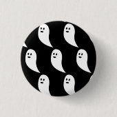Ghost Halloween zwart wit schattig patroon Ronde Button 3,2 Cm (Voorkant)