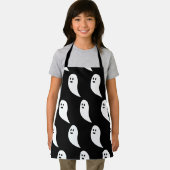 Ghost Halloween zwart wit schattig patroon Schort (Insitu)