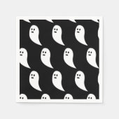 Ghost Halloween zwart wit schattig patroon Servet (Voorkant)