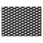 Ghost Halloween zwart wit schattig patroon Tafelkleed (Voorkant (Horizontaal))