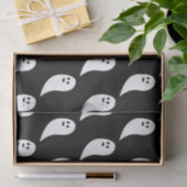 Ghost Halloween zwart wit schattig patroon Tissuepapier (Geschenk)