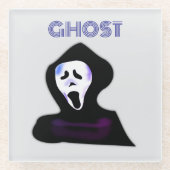 GHOST HALWEEN GLAZEN ONDERZETTER (Voorkant)