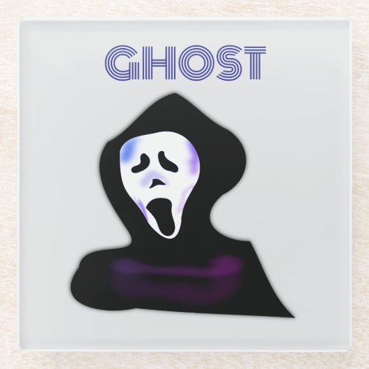 GHOST HALWEEN GLAZEN ONDERZETTER (Voorkant)