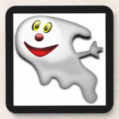 GHOST "HAPPY HALLOWEEN" BIER ONDERZETTER (Voorkant)