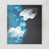 Ghost Happy Halloween Elegant Party Place Card Plaatskaartje (Buitenkant ongevouwen)