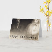 Ghost Happy Halloween Kaart (Gele Bloem)