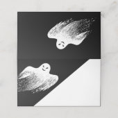 Ghost Happy Halloween Party Naam Plaats Kaart Plaatskaartje (Buitenkant ongevouwen)