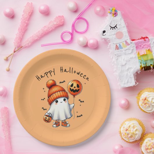 Ghost Happy Halloween Party Paper Bord (Feest)