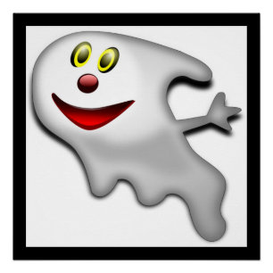 GHOST "HAPPY HALLOWEEN" POSTER