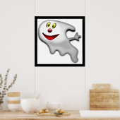 GHOST "HAPPY HALLOWEEN" POSTER (Keuken)