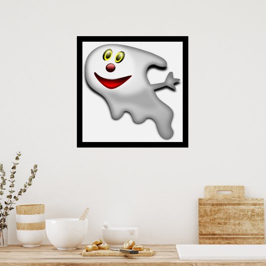 GHOST "HAPPY HALLOWEEN" POSTER (Keuken)
