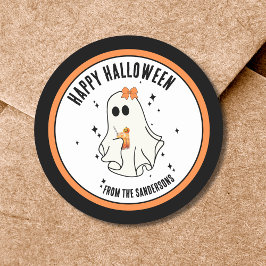 Ghost Happy Halloween Ronde Sticker