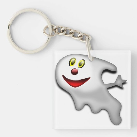 GHOST "HAPPY HALLOWEEN" SLEUTELHANGER (Voorkant)