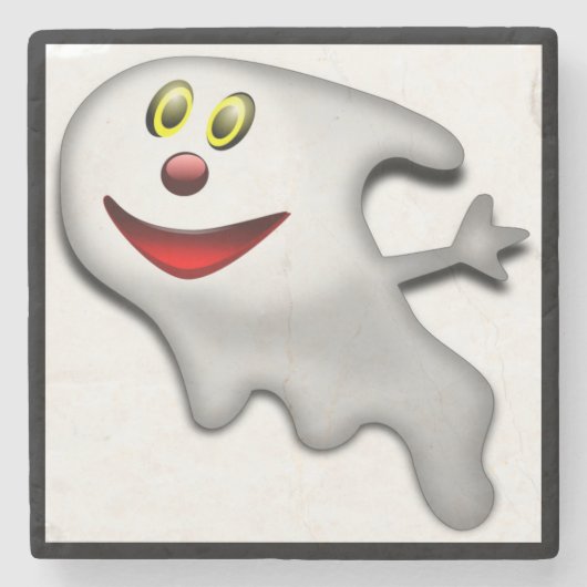 GHOST "HAPPY HALLOWEEN" STENEN ONDERZETTER (Voorkant)