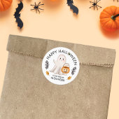 Ghost Happy Halloween-traktassen voor schoolgunste Ronde Sticker