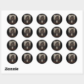 Ghost Haunted House Midnight Halloween Gho Ronde Sticker (Vel)