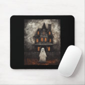 Ghost Haunted House Midnight Halloween Ghost Spook Muismat (Met muis)