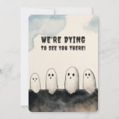 Ghost Haunted House Party Kaart (Achterkant)