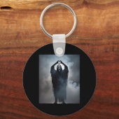 Ghost Heart Hands Scary Face Horror Poster Hallowe Sleutelhanger (Voorkant)