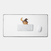 Ghost Hedgehog Librarian - Schattigee Halloween Bureaumat (Keyboard & Muis)