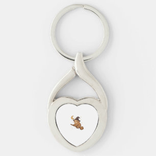 Ghost Hedgehog Librarian - Schattigee Halloween Sleutelhanger