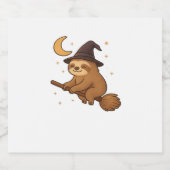 Ghost Hedgehog Librarian - Schattigee Halloween Sparkling Wijnetiket (Enkel label)