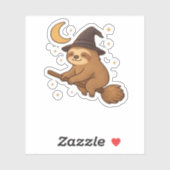 Ghost Hedgehog Librarian - Schattigee Halloween Sticker (Vel)