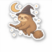 Ghost Hedgehog Librarian - Schattigee Halloween Sticker (Voorkant)