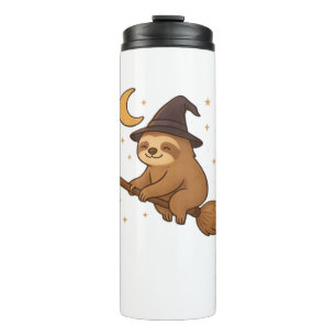 Ghost Hedgehog Librarian - Schattigee Halloween Thermosbeker