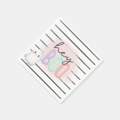 Ghost Hey Boo Pastel Roze Halloween Verjaardag Servet (Hoek)