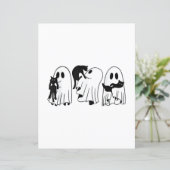 Ghost Holding Black Cat Funny Halloween Cat Lovers (Staand voorkant)