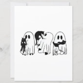 Ghost Holding Black Cat Funny Halloween Cat Lovers (Voorkant)