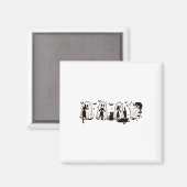 Ghost Holding Black Cat Funny Halloween Cat Lovers Magneet (Voorkant / Achterkant)