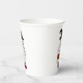 Ghost holding pumpkin and wearing witch hat papieren bekers (Rechts)