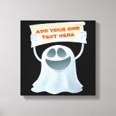 Ghost holding text canvas afdruk (Voorkant)